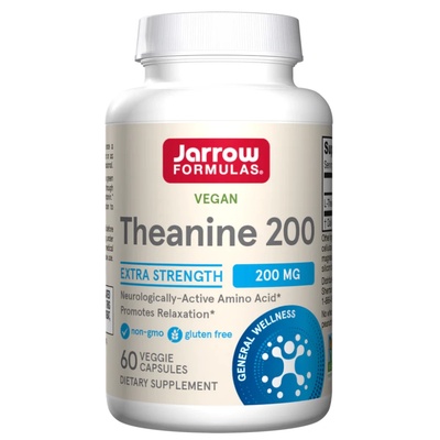 Jarrow Formulas Theanine 200 mg, Theanine, 60 растителни капсули