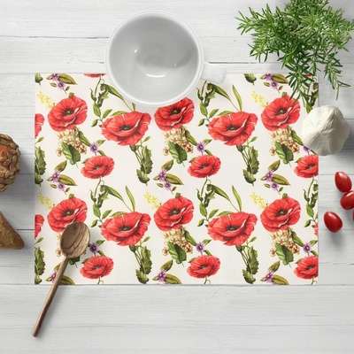 Biante prostírání PML-101 Vlčí máky na bílém 35x45cm