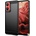 Motorola Moto G35 5G Удароустойчив Carbon Fiber Калъф и Протектор