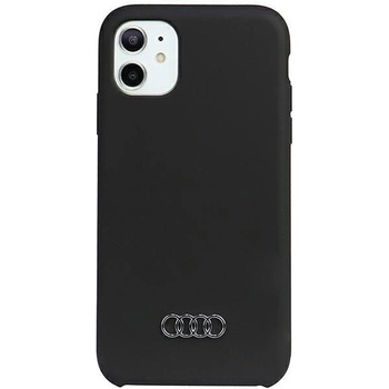 Audi Кейс Audi Silicone Case за iPhone 12/12 Pro 6.1", черен / черен, твърд, AU-LSRIP12P-Q3/D1-BK (6955250224475)