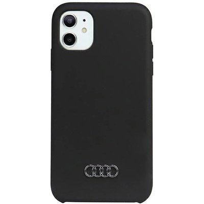 Audi Кейс Audi Silicone Case за iPhone 12/12 Pro 6.1", черен / черен, твърд, AU-LSRIP12P-Q3/D1-BK (6955250224475)