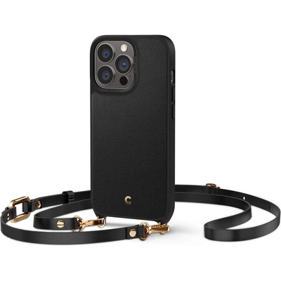 Spigen Cyrill Classic Charm Case - дизайнерски кейс с висока защита и връзка за носене за iPhone 13 Pro (черен-прозрачен)