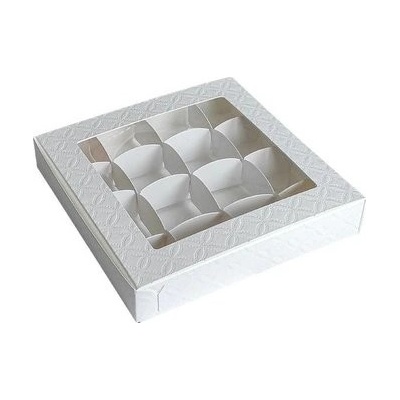 Krabička+mřížka v.3cm s průhledem16x16cm, 10ks - Monaco