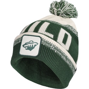 FANATICS Minnesota wild thrive cuffed pom beanie зелено, бяло uni (04cs-01y6-2ap-xan)