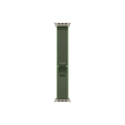 Apple Watch 49mm Loop: Green/Neon Trail Loop - S/M - Natural Titanium Finish (mft44zm/a)