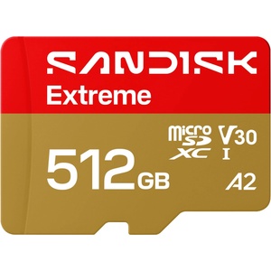 SanDisk microSDXC Extreme 512GB A2/V30 (SDSQXH9-512G-GZ6MA)