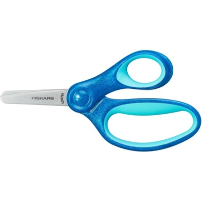 FISKARS Detské nožnice so zaoblenou špičkou 13 cm - modré trblietky FISKARS 1064073