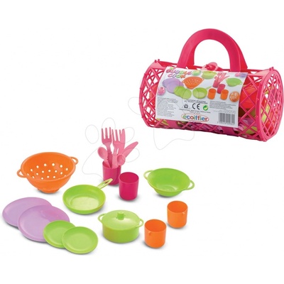 Écoiffier Bubble Cook 982 jídelní set růžový