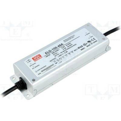 MEAN WELL ELG-100-48A Napájecí zdroj: spínaný; LED; 96W; 48VDC; 1÷2A; 180÷295VAC; IP65