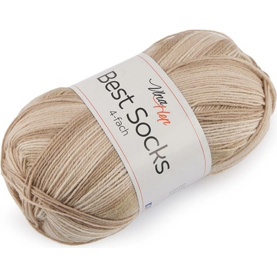 Pletací příze Best Socks samovzorovací / ponožkovka 100 g Varianta: 19 (7412) béžová, Balení: 1 ks 53648/133793/271086