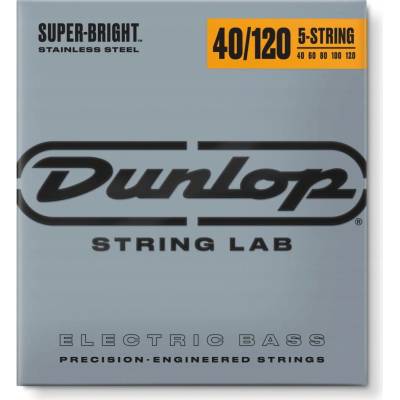 Dunlop Super Bright Stainless Steel pro 5strunnou baskytaru, 40-120 (DBSBS40120)