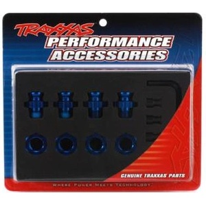 Traxxas алуминиеви главини на колелата 17mm къси сини (4)