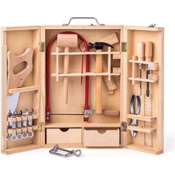 Woodyland Метални инструменти в дървена кутия - големи