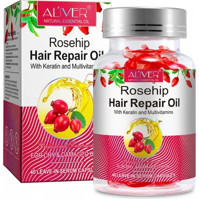 Aliver Rosehip Hair Repair Oil Capsules olejové kapsule na vlasy 40 ks
