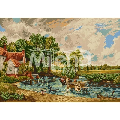 Milena Style Пейзаж - гоблен със схема конци dmc 1: 1