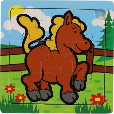 Teddies mini puzzle 9 dielikov Moje prvé zvieratká pre najmenších Kôň