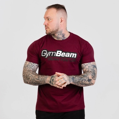 GymBeam tričko Beam burgundy