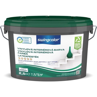Swingcolor Vinylová barva, sněhobílá, matná, 2,5 l 6210 T02,5 0
