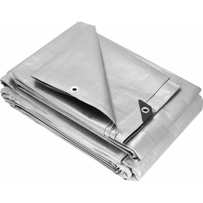 Springros Krycí plachta s oky 5x8 m extra silná 210g PE stříbrná PROTECT GA2140-XG – Zboží Dáma