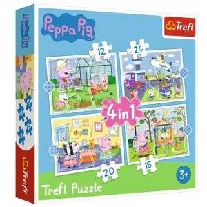 Trefl Puzzle - 4in1 - Holiday memories / Peppa Pig Trefl 34359