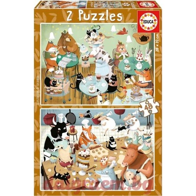 Educa Пъзел educa 19687 - 2 х 48 части - Горски приказки (edu19687)