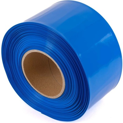 Modrá smršťovací PVC fólie 2:1 šíře 95mm, průměr 60mm
