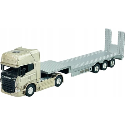 WELLY SCANIA V8 R730 ZLATÝ + ODŤAHOVKA NÁKLADNÉ AUTO NOVÝ KOV MODEL 68025 1:64