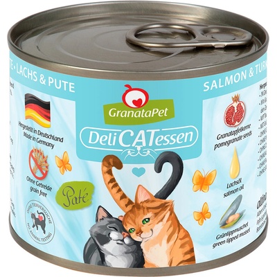 GranataPet DeliCatessen Losos & morčacie 12 x 200 g