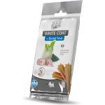 Farmina N&D WHITE DOG Dental Treat Sea Bass, Fennel & Spirulina Adult MINI - монопротеинови дентални лакомства за кучета с бяла козина от дребни породи с лаврак, фенел и спирулина 60gr