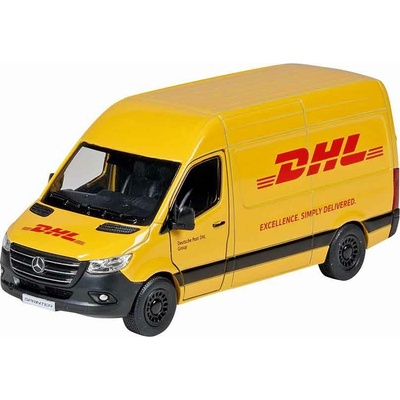 Goki Метална количка Goki - Mercedes Benz Sprinter DHL, асортимент (12306)