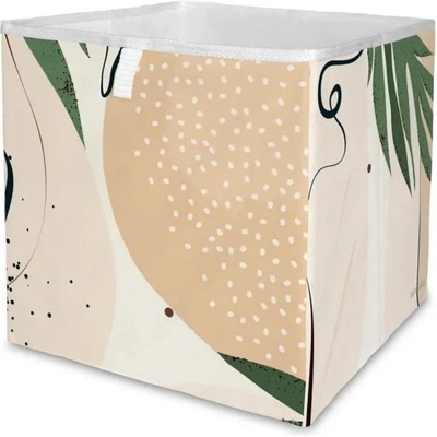 Butter Kings Бежова кутия за съхранение от микрофибър Abstract Dark, 32 л Abstract Art - Butter Kings (SS132_box)