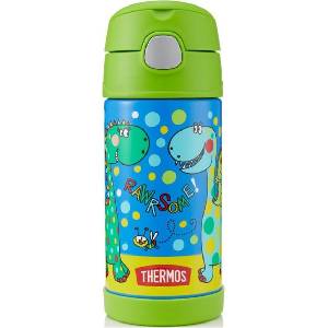 Thermos FUNtainer Термос бутилка със сламка, динозаври, 355 мл (12001K)