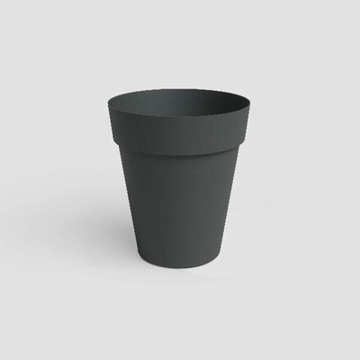 Artevasi Květináč CAPRI 46cm plast tm.šedá anthracite