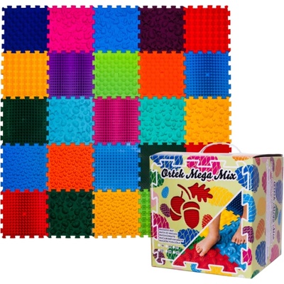 Ortek Масажна ортопедична подложка Пъзел "Mix" 25 елемента