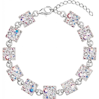 Swarovski strieborný náramok so krištálmi ab efekt 33047.2