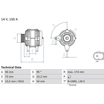 BOSCH 0 986 083 700 generátor (0986083700)