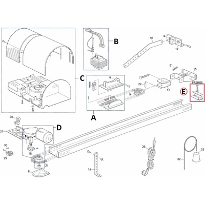 PRSH06 kit - mechanická stopka pre SHEL