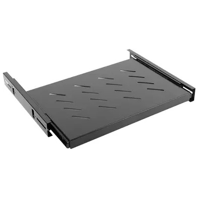 Lanberg Аксесоар, Lanberg 19" sliding shelf 1U / 463x350mm, max load capacity up to 18kg, black (AK-1006-B)