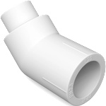 Mexen PPR коляно нипелово 45° заварено за тръби PPR 32 x 32, PN25 - W97336-3232-00 (W97336-3232-00)