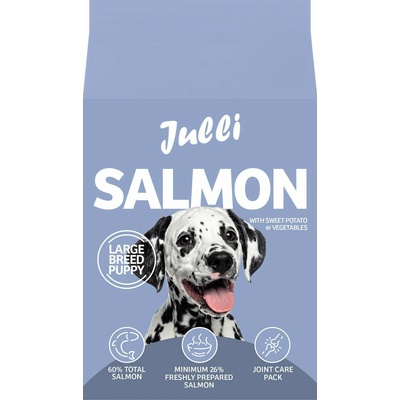 Julli Dog Grain Free Puppy Large rich in fresh Salmon & Potato 6 kg