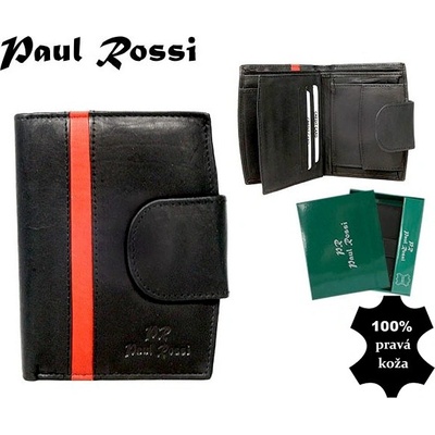 Paul Rossi peňaženka kožená N 26 MT black red