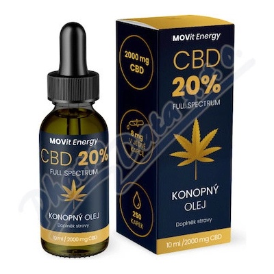 MOVit CBD 20% Full Spectrum konopný olej 10 ml