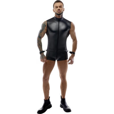 Svenjoyment Short Sleeveless Matte Look Jumpsuit 2150476 Black XL