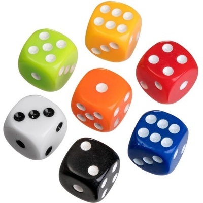 Kostka hrací dřevěné 50 ks Philos 16 mm