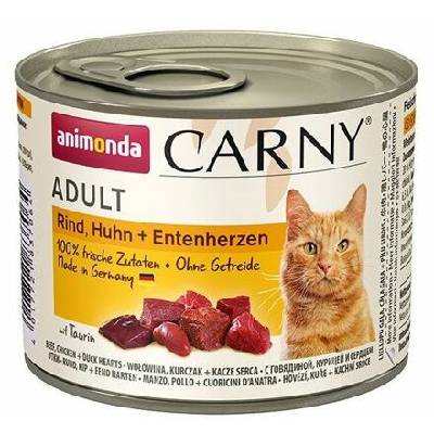 ANIMONDA konzerva CARNY Adult - hovädzie, kura, kačacie srdce 200g