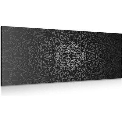 Obraz ornamentálna Mandala v čiernobielom prevedení