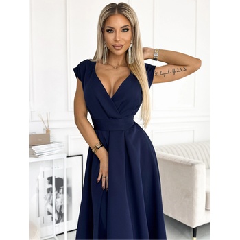 Numoco Рокля с разкроено деколте - тъмносиня Numoco SCARLETT numoco | Sin | ЖЕНИ | S