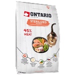 ONTARIO STERILISED SALMON Adult cat food - суха храна за кастрирани котки, със сьомга 6, 5 кг, Чехия 213-10777