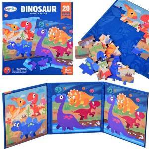Jokomisiada Magnetic puzzle book Dinosaurs 40 elements ZA4268