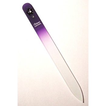 Bohemia Crystal pilník na nechty sklenený Swarovski 140 mm fialový
